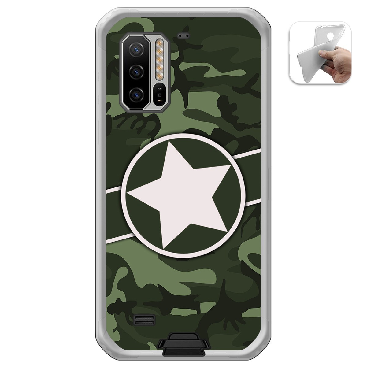 Funda Gel Tpu para Ulefone Armor 7 diseño Camuflaje 01 Dibujos