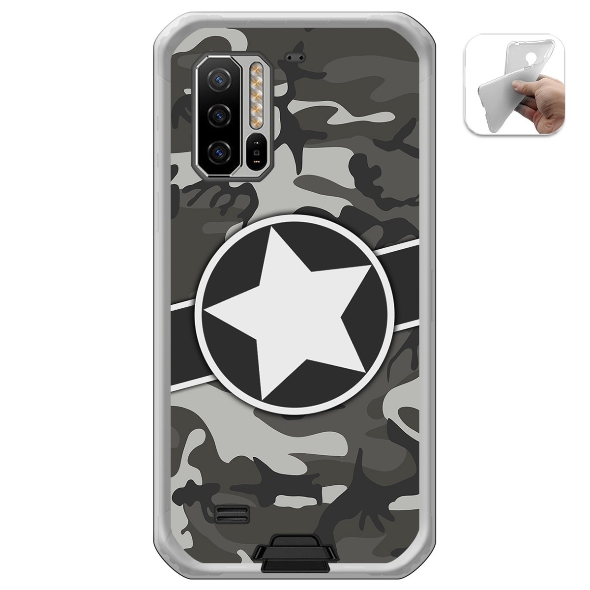 Funda Gel Tpu para Ulefone Armor 7 diseño Camuflaje 02 Dibujos