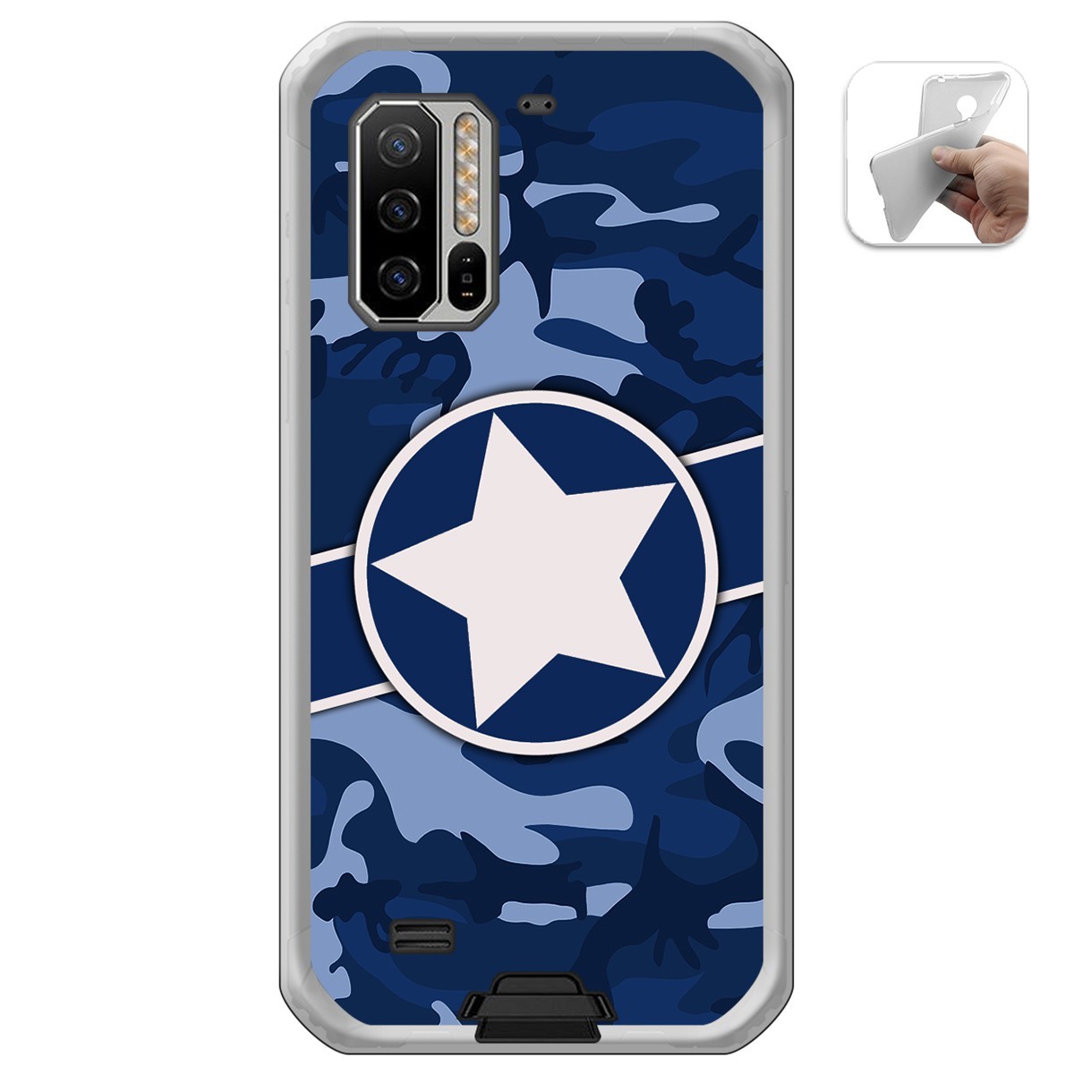 Funda Gel Tpu para Ulefone Armor 7 diseño Camuflaje 03 Dibujos