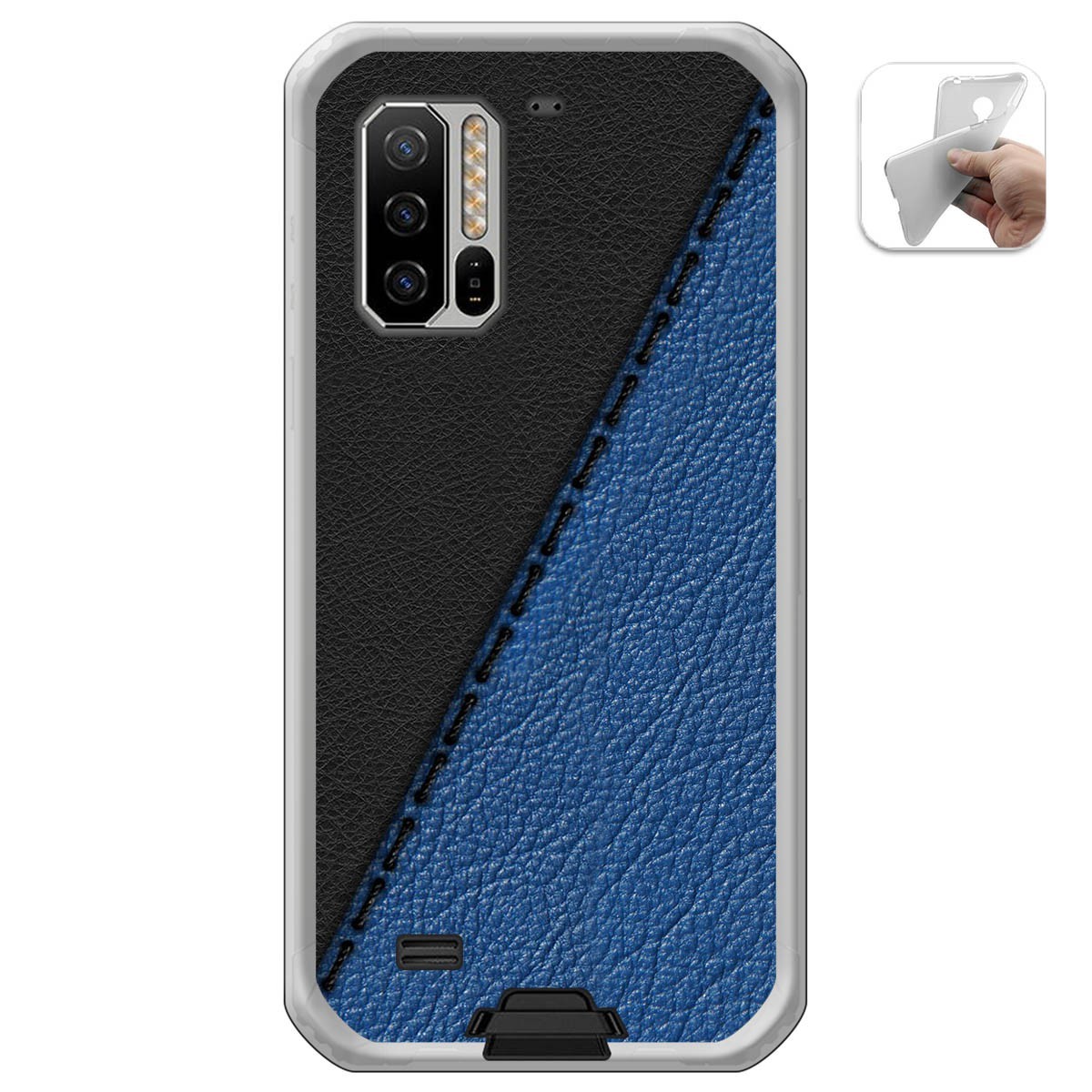Funda Gel Tpu para Ulefone Armor 7 diseño Cuero 02 Dibujos