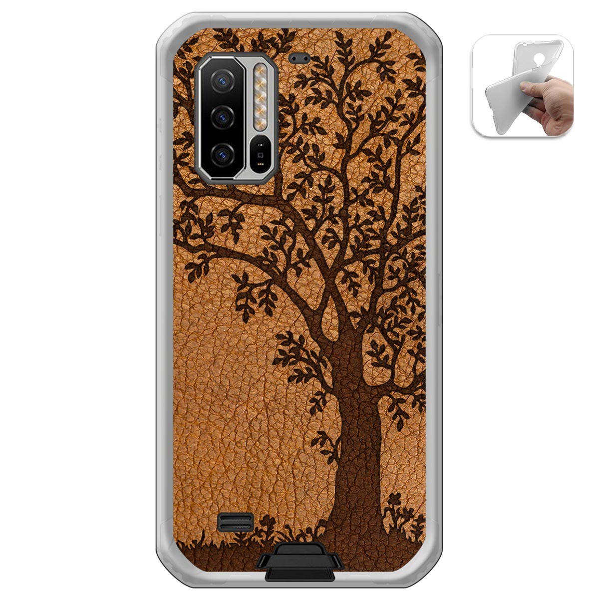 Funda Gel Tpu para Ulefone Armor 7 diseño Cuero 03 Dibujos
