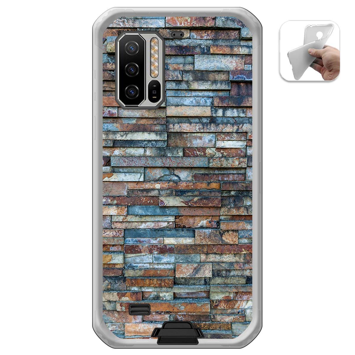 Funda Gel Tpu para Ulefone Armor 7 diseño Ladrillo 05 Dibujos
