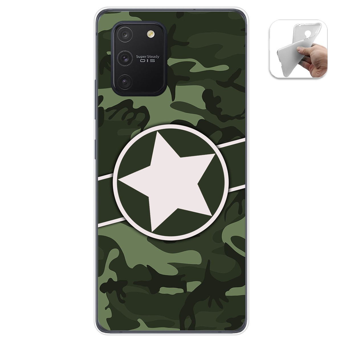 Funda Gel Tpu para Samsung Galaxy S10 Lite diseño Camuflaje 01 Dibujos