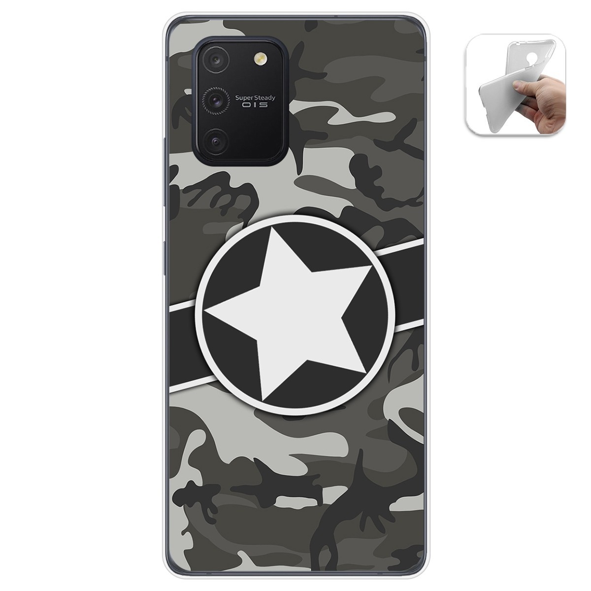 Funda Gel Tpu para Samsung Galaxy S10 Lite diseño Camuflaje 02 Dibujos