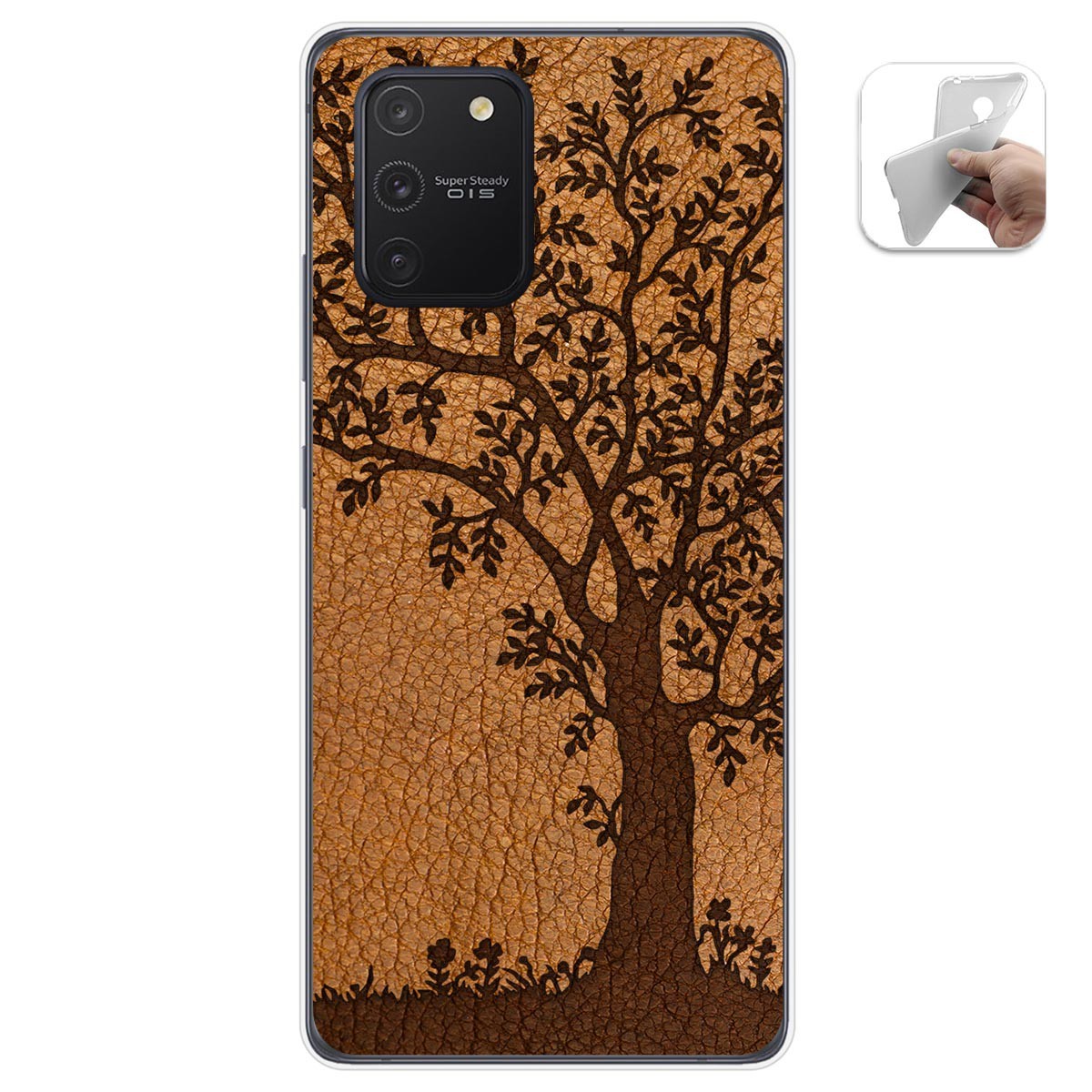 Funda Gel Tpu para Samsung Galaxy S10 Lite diseño Cuero 03 Dibujos