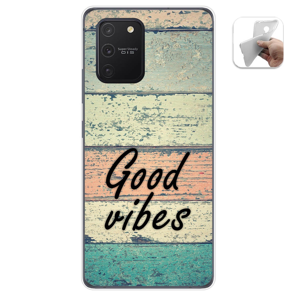Funda Gel Tpu para Samsung Galaxy S10 Lite diseño Madera 01 Dibujos