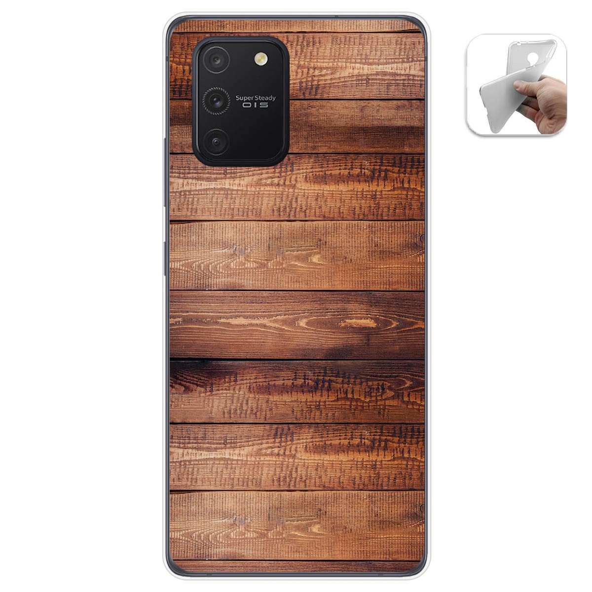 Funda Gel Tpu para Samsung Galaxy S10 Lite diseño Madera 02 Dibujos