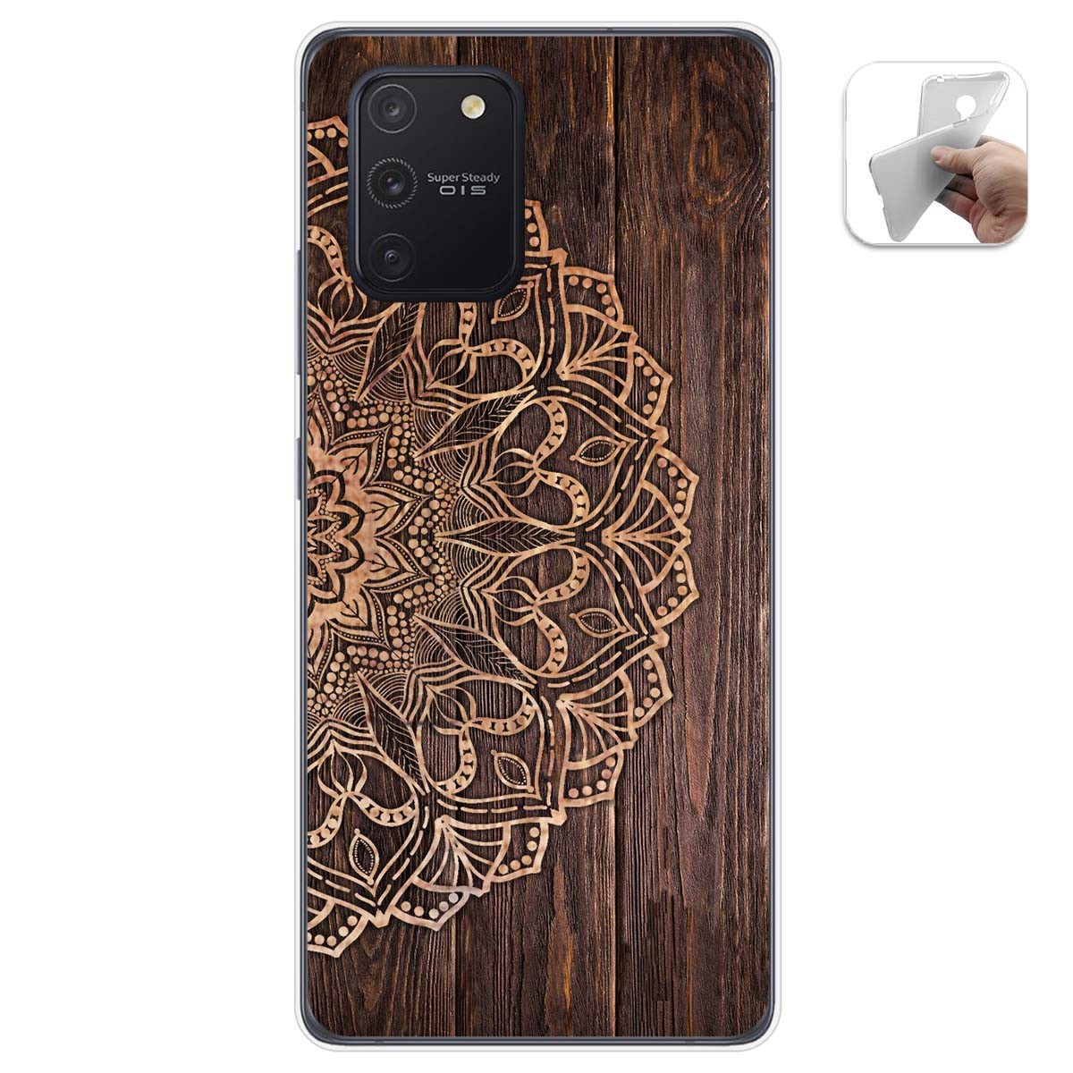 Funda Gel Tpu para Samsung Galaxy S10 Lite diseño Madera 06 Dibujos
