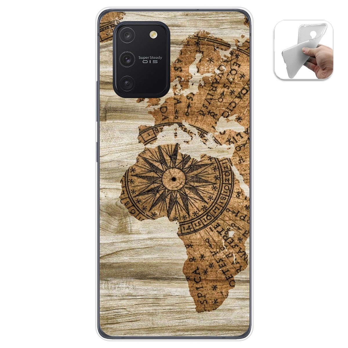 Funda Gel Tpu para Samsung Galaxy S10 Lite diseño Madera 07 Dibujos