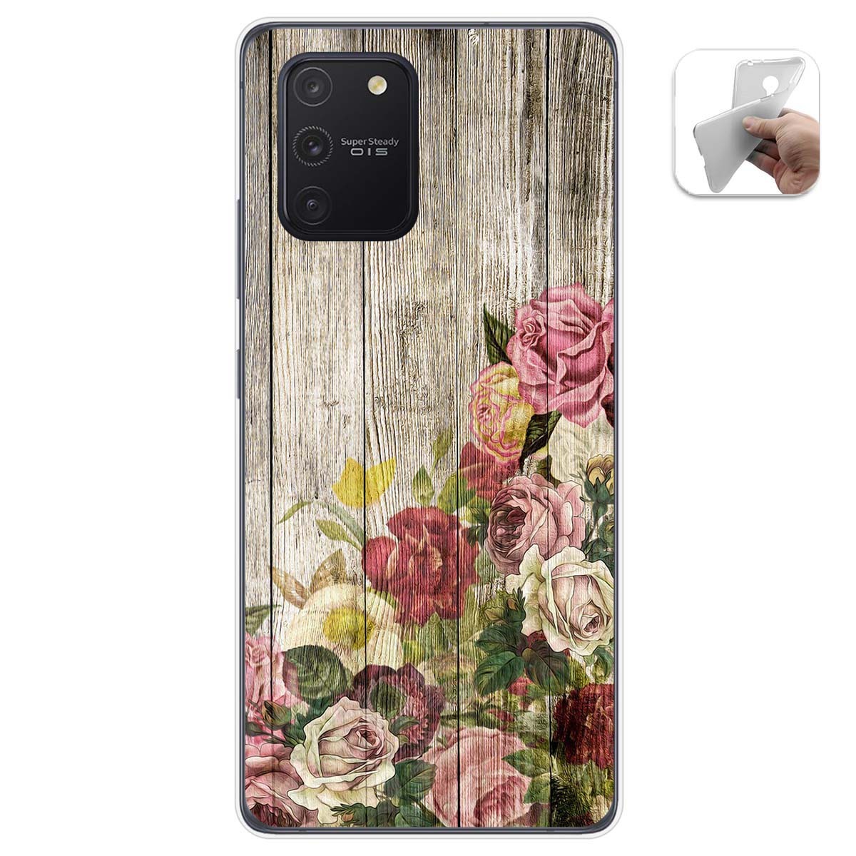 Funda Gel Tpu para Samsung Galaxy S10 Lite diseño Madera 08 Dibujos
