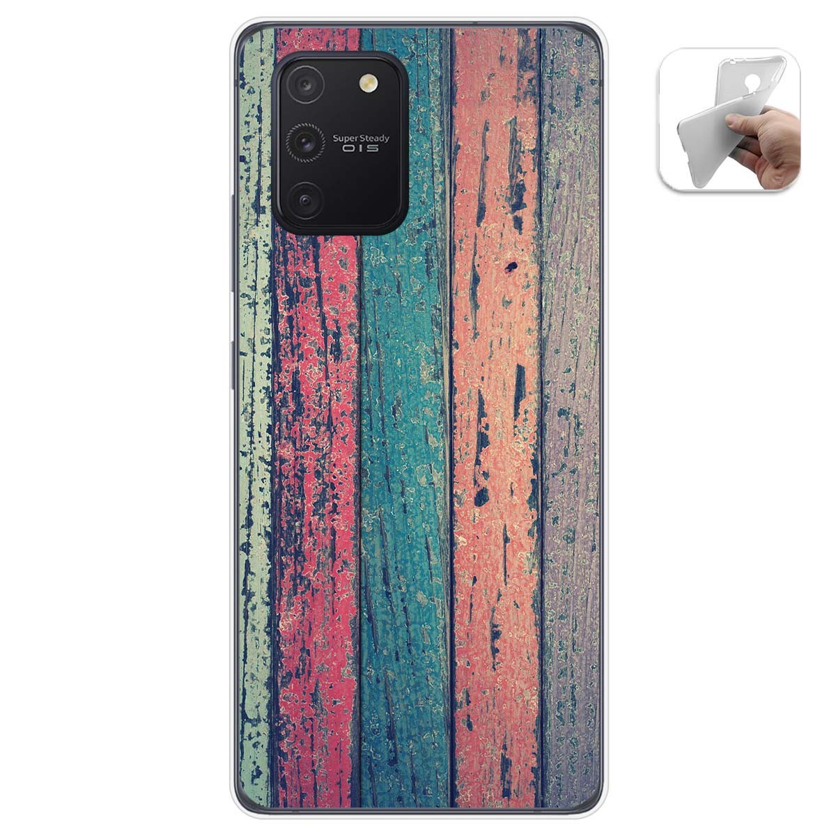 Funda Gel Tpu para Samsung Galaxy S10 Lite diseño Madera 10 Dibujos