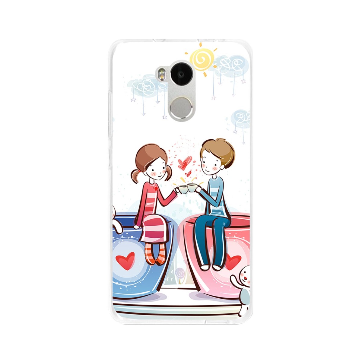 Funda Gel Tpu para Xiaomi Redmi 4 Pro Diseño Cafe Dibujos