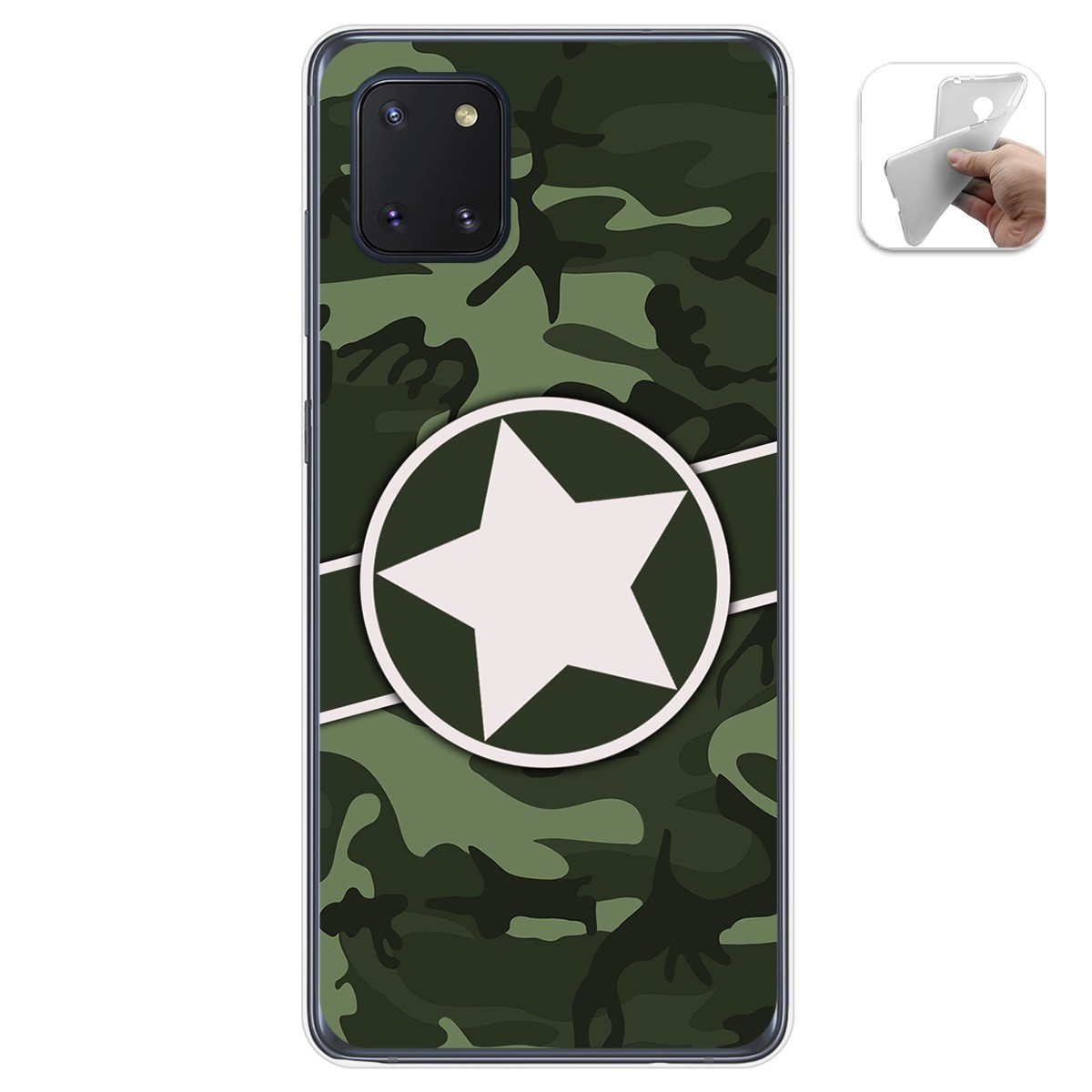 Funda Gel Tpu para Samsung Galaxy Note 10 Lite diseño Camuflaje 01 Dibujos