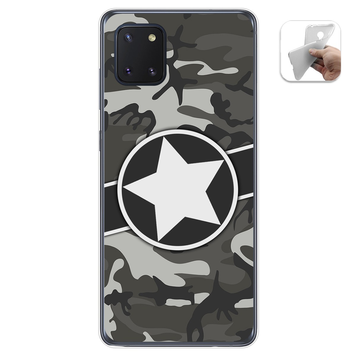 Funda Gel Tpu para Samsung Galaxy Note 10 Lite diseño Camuflaje 02 Dibujos