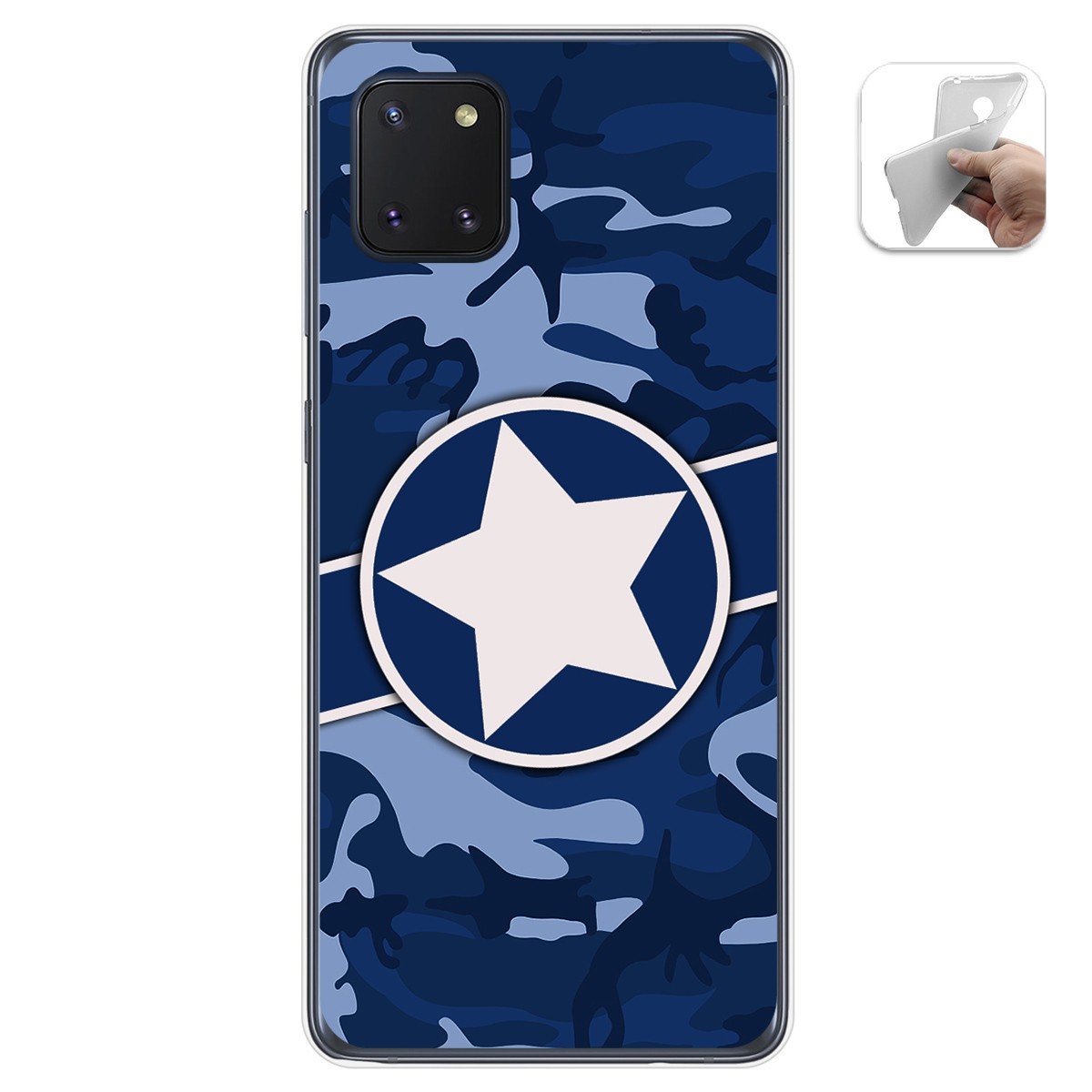 Funda Gel Tpu para Samsung Galaxy Note 10 Lite diseño Camuflaje 03 Dibujos