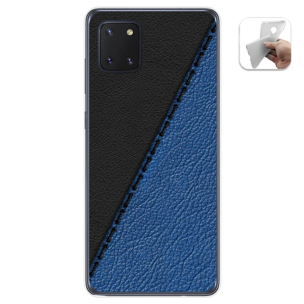 Funda Gel Tpu para Samsung Galaxy Note 10 Lite diseño Cuero 02 Dibujos