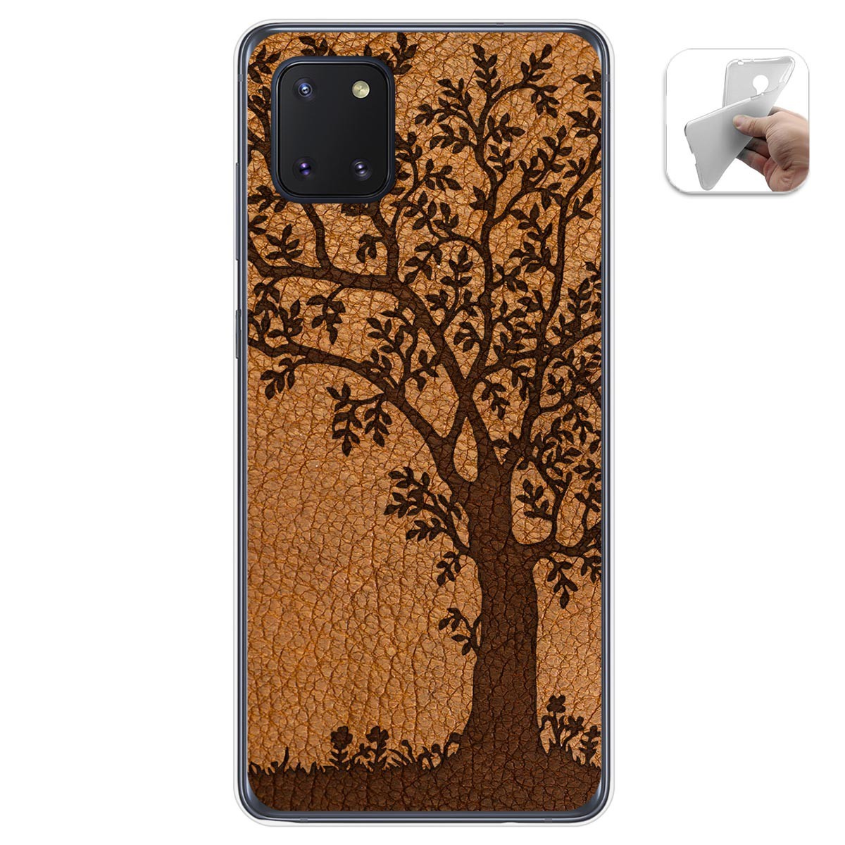 Funda Gel Tpu para Samsung Galaxy Note 10 Lite diseño Cuero 03 Dibujos