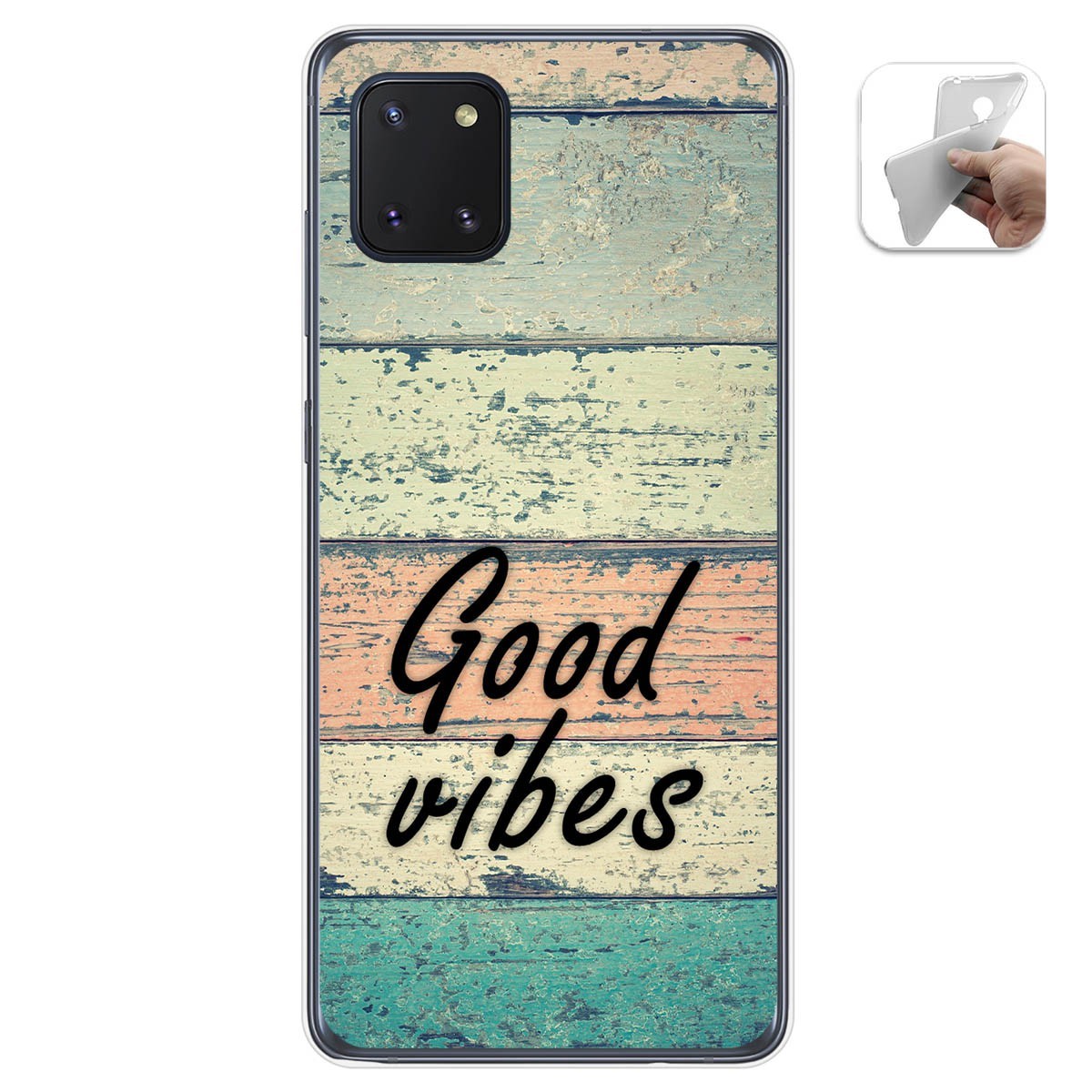 Funda Gel Tpu para Samsung Galaxy Note 10 Lite diseño Madera 01 Dibujos