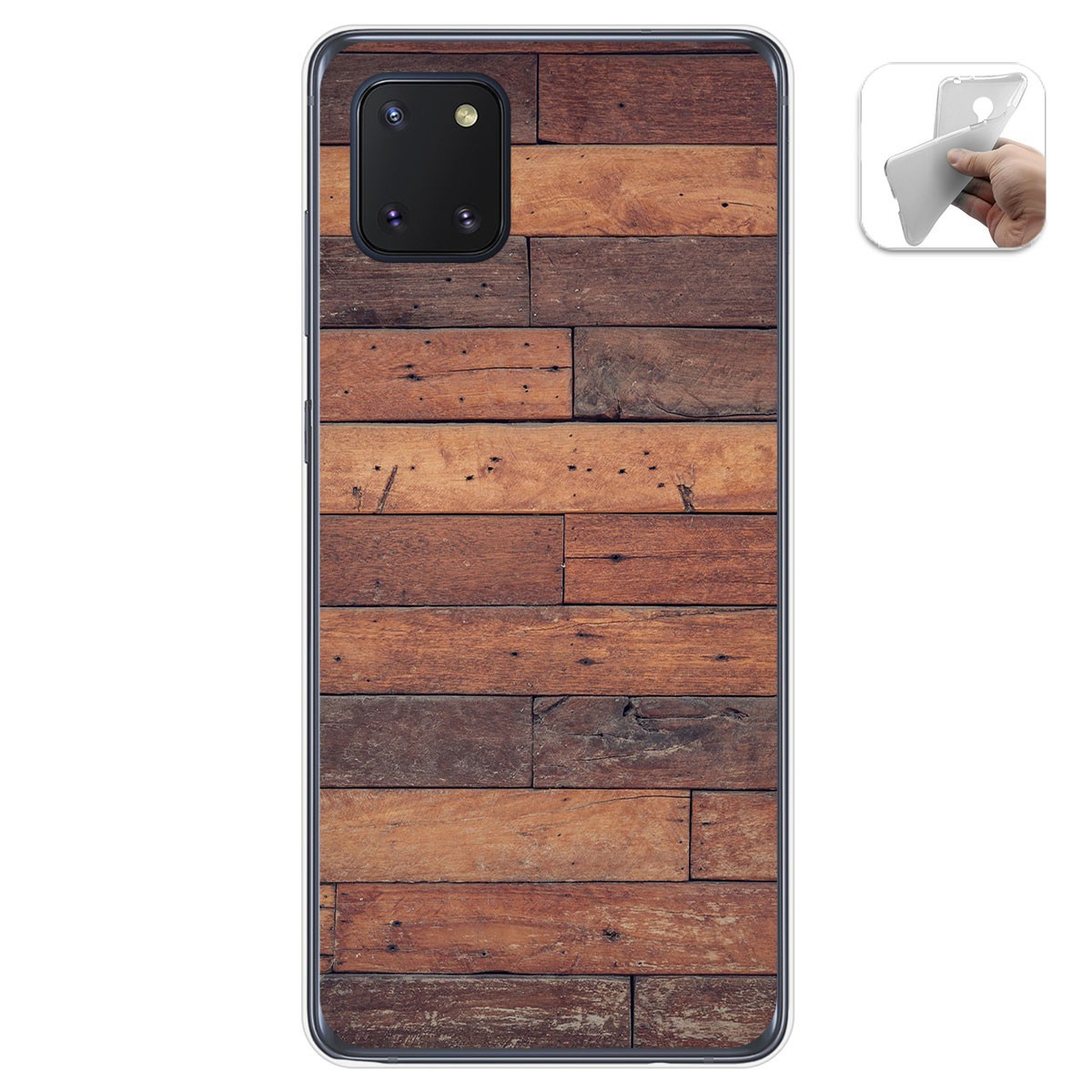 Funda Gel Tpu para Samsung Galaxy Note 10 Lite diseño Madera 03 Dibujos