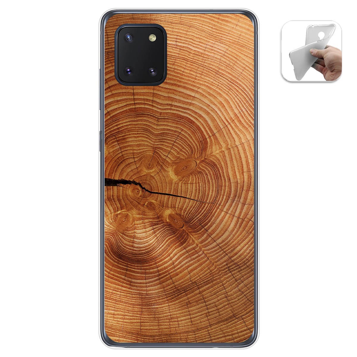 Funda Gel Tpu para Samsung Galaxy Note 10 Lite diseño Madera 04 Dibujos
