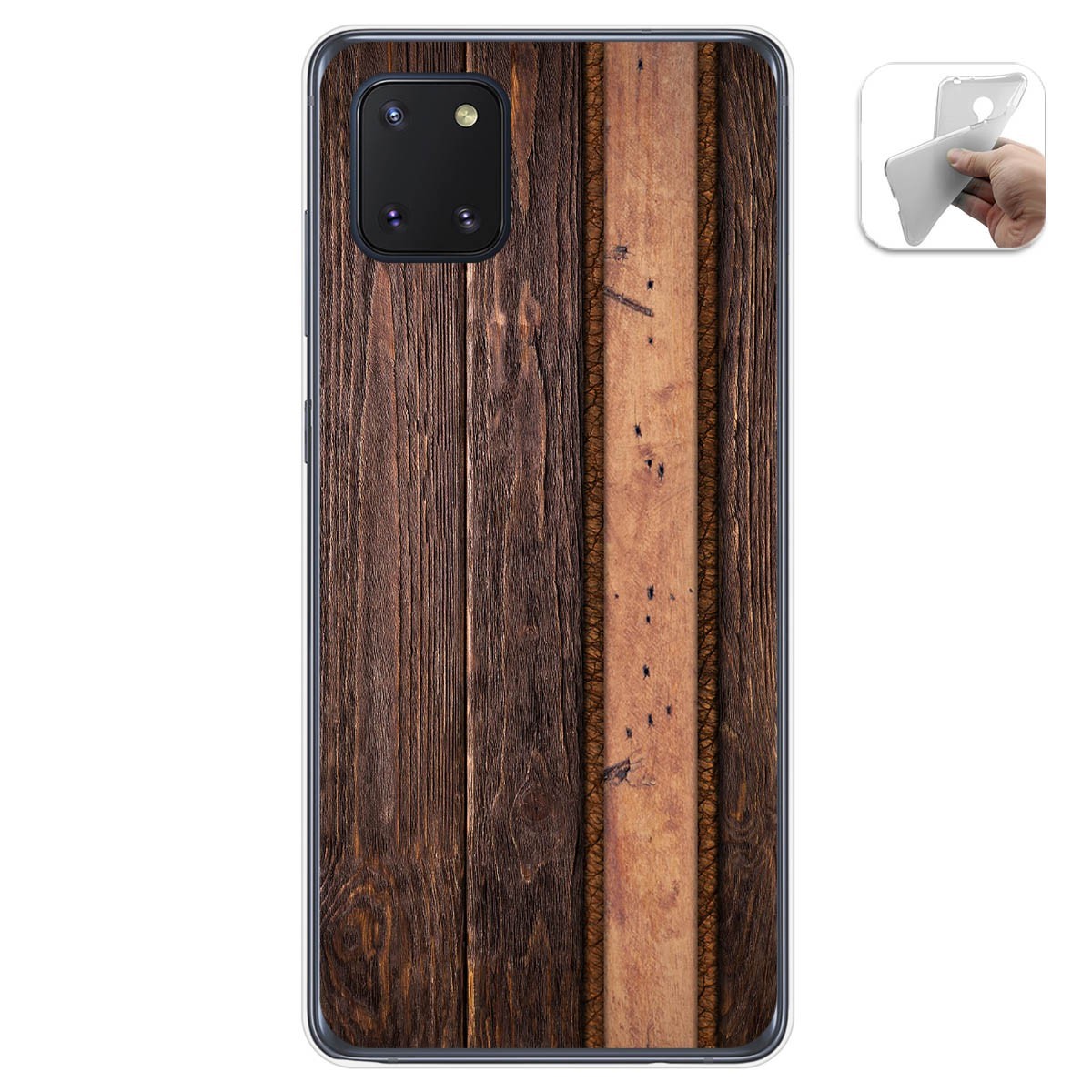 Funda Gel Tpu para Samsung Galaxy Note 10 Lite diseño Madera 05 Dibujos