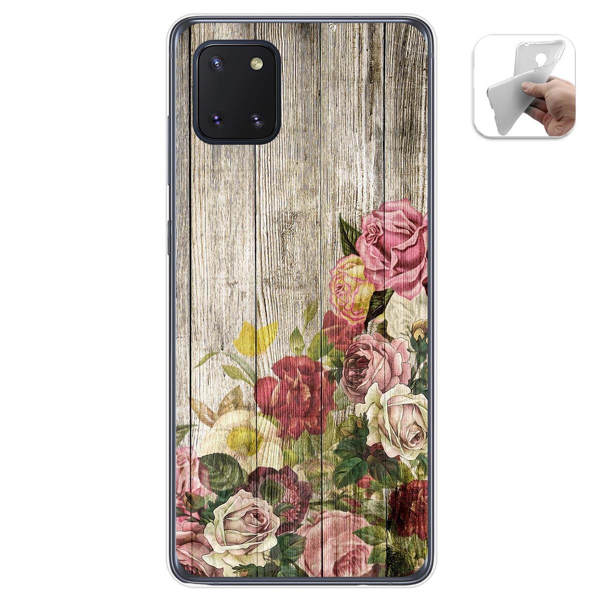 Funda Gel Tpu para Samsung Galaxy Note 10 Lite diseño Madera 08 Dibujos