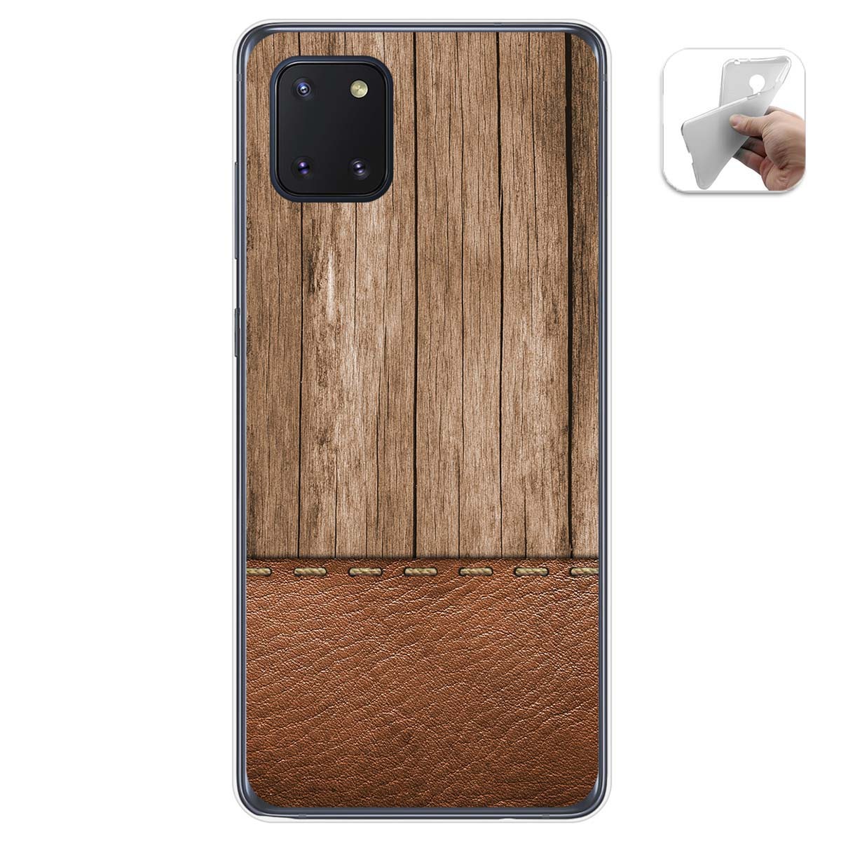 Funda Gel Tpu para Samsung Galaxy Note 10 Lite diseño Madera 09 Dibujos