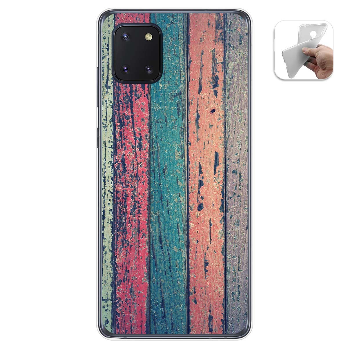 Funda Gel Tpu para Samsung Galaxy Note 10 Lite diseño Madera 10 Dibujos