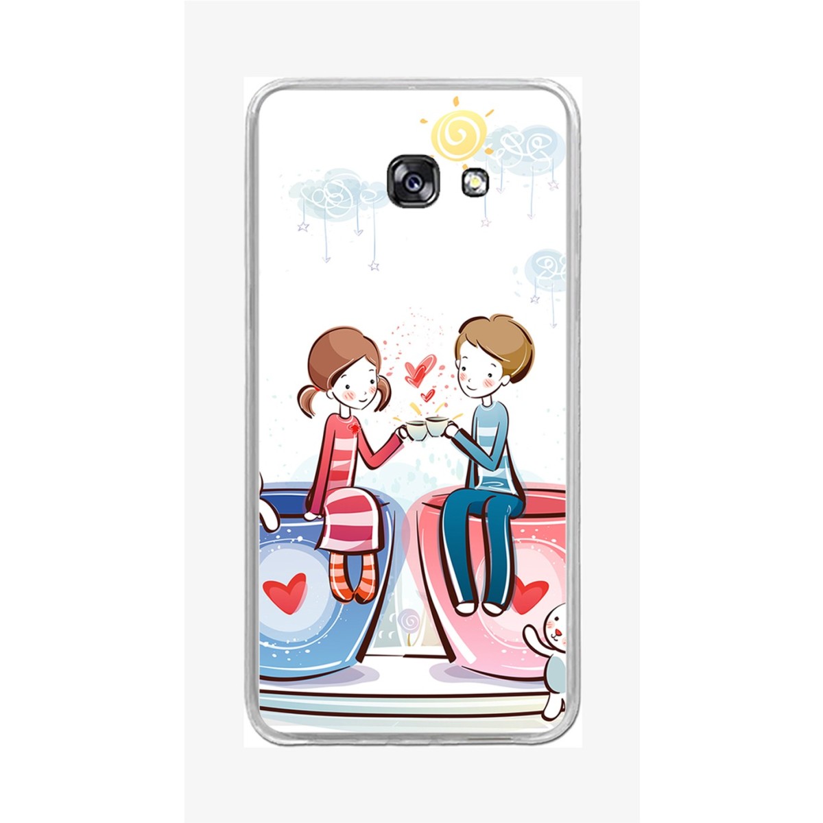 Funda Gel Tpu para Samsung Galaxy A5 (2017) Diseño Cafe Dibujos