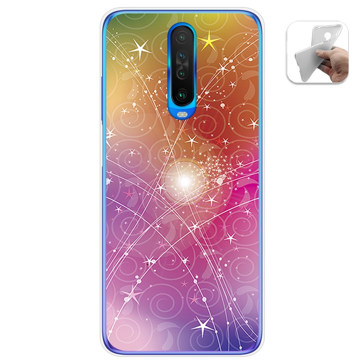 Funda Gel Tpu para Xiaomi Pocophone POCO X2 diseño Abstracto Dibujos
