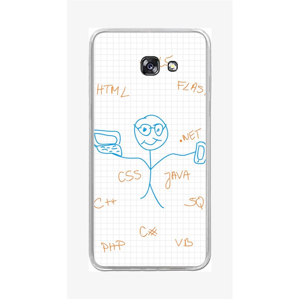 Funda Gel Tpu para Samsung Galaxy A5 (2017) Diseño Informatico Dibujos