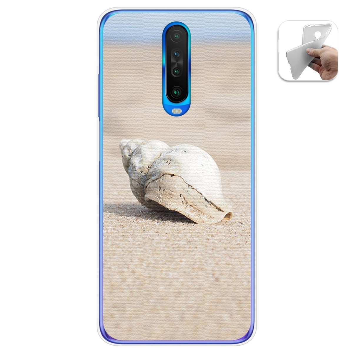Funda Gel Tpu para Xiaomi Pocophone POCO X2 diseño Concha Dibujos