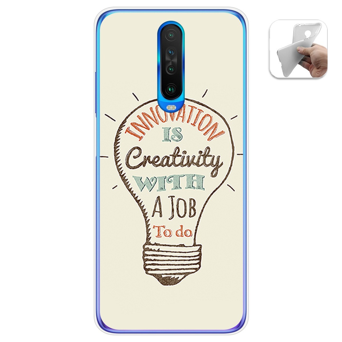 Funda Gel Tpu para Xiaomi Pocophone POCO X2 diseño Creativity Dibujos