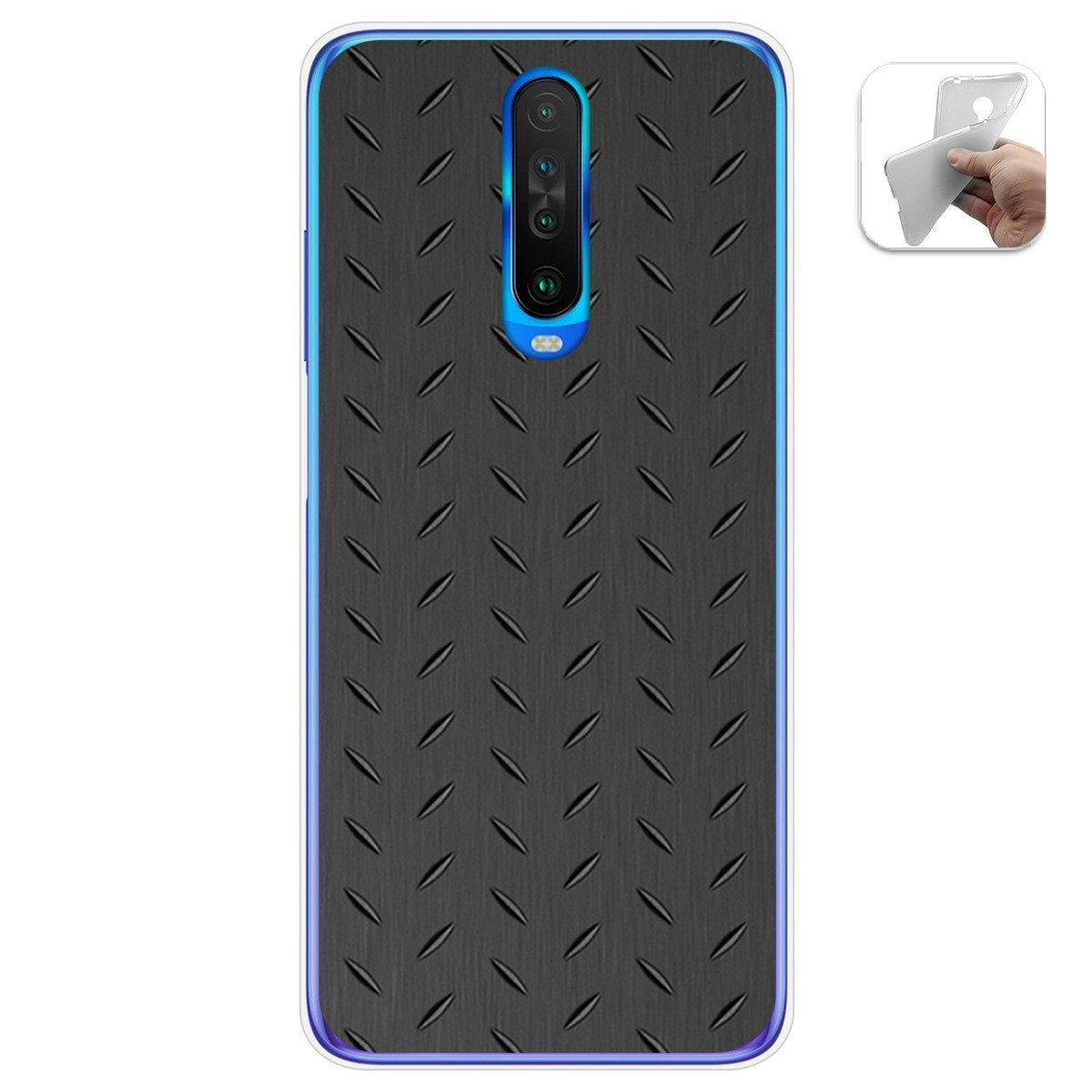 Funda Gel Tpu para Xiaomi Pocophone POCO X2 diseño Metal Dibujos