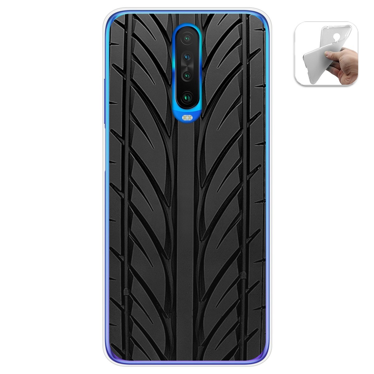 Funda Gel Tpu para Xiaomi Pocophone POCO X2 diseño Neumatico Dibujos