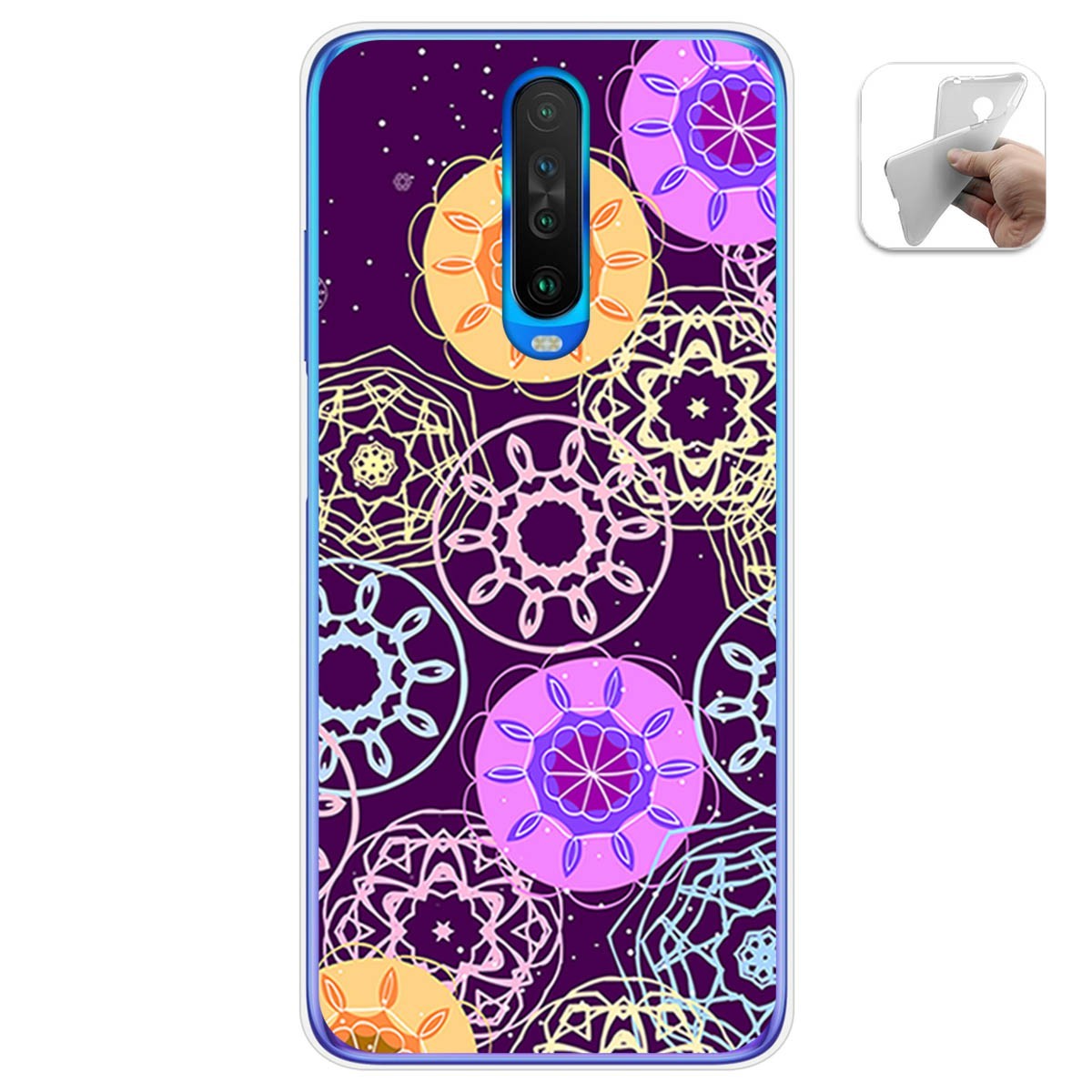 Funda Gel Tpu para Xiaomi Pocophone POCO X2 diseño Radial Dibujos