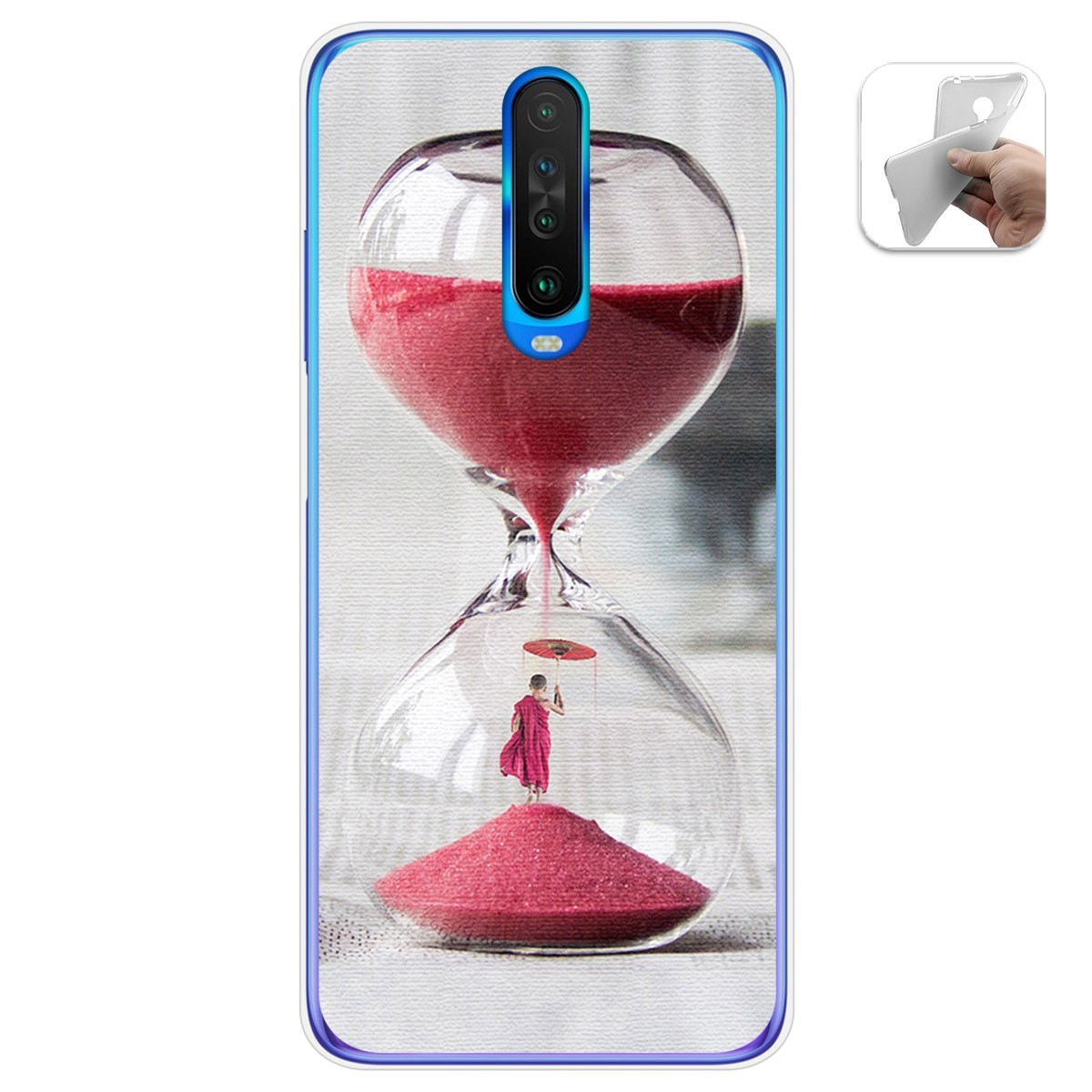 Funda Gel Tpu para Xiaomi Pocophone POCO X2 diseño Reloj Dibujos
