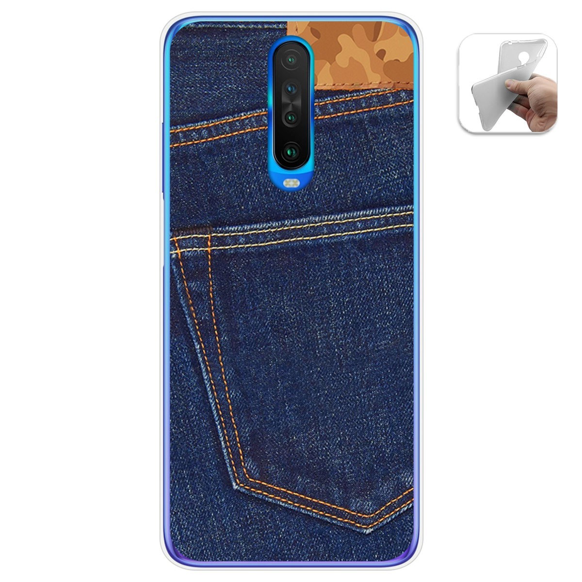 Funda Gel Tpu para Xiaomi Pocophone POCO X2 diseño Vaquero Dibujos