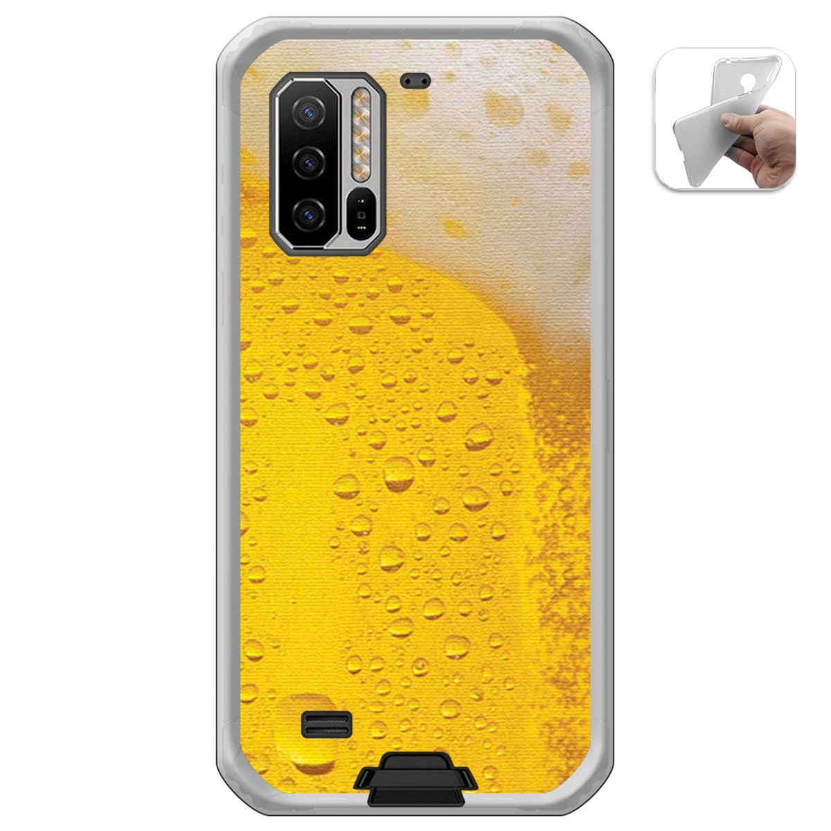 Funda Gel Tpu para Ulefone Armor 7 diseño Cerveza Dibujos