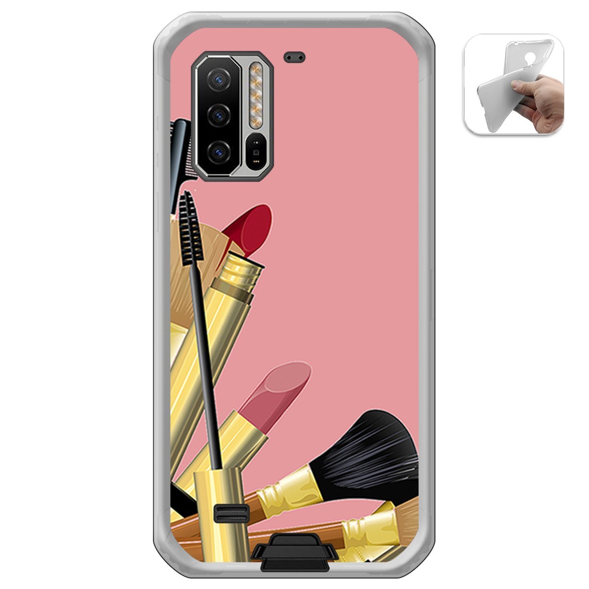 Funda Gel Tpu para Ulefone Armor 7 diseño Brochas Dibujos