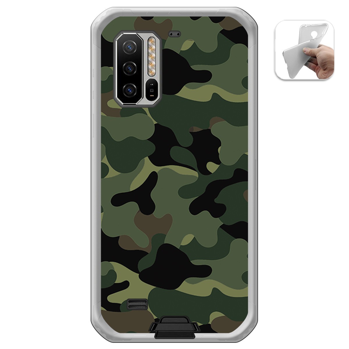 Funda Gel Tpu para Ulefone Armor 7 diseño Camuflaje Dibujos