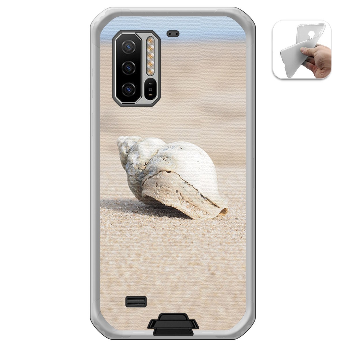 Funda Gel Tpu para Ulefone Armor 7 diseño Concha Dibujos