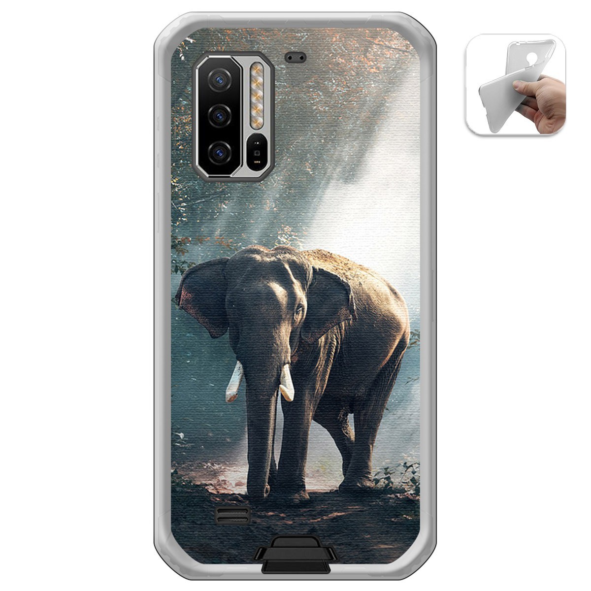 Funda Gel Tpu para Ulefone Armor 7 diseño Elefante Dibujos