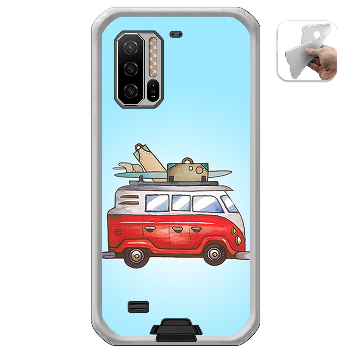 Funda Gel Tpu para Ulefone Armor 7 diseño Furgoneta Dibujos