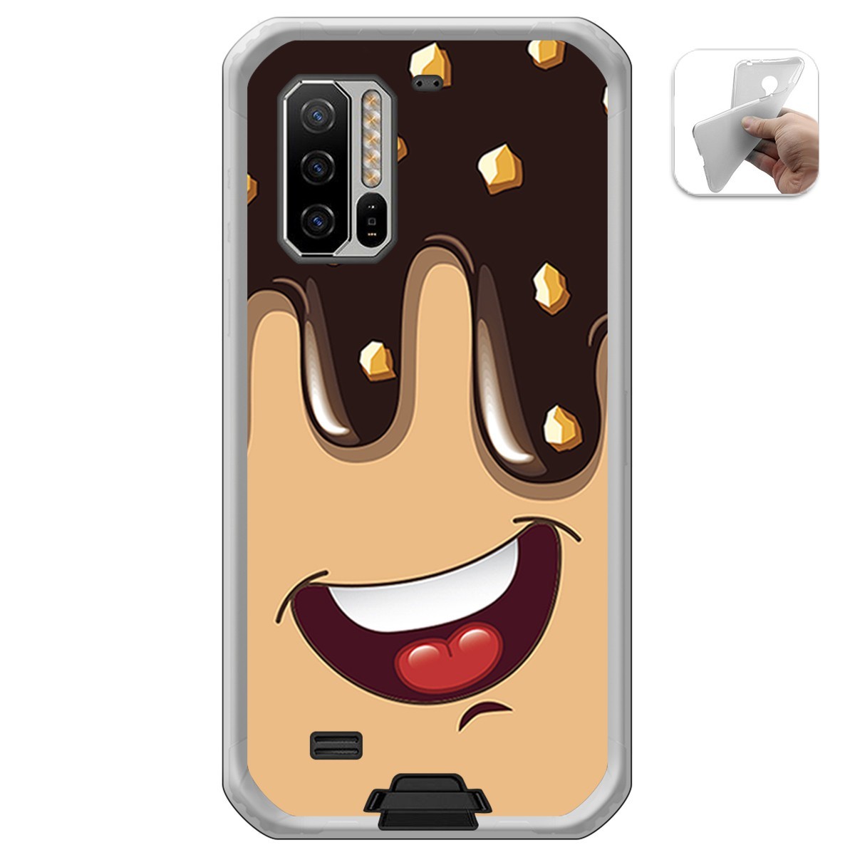 Funda Gel Tpu para Ulefone Armor 7 diseño Helado Chocolate Dibujos