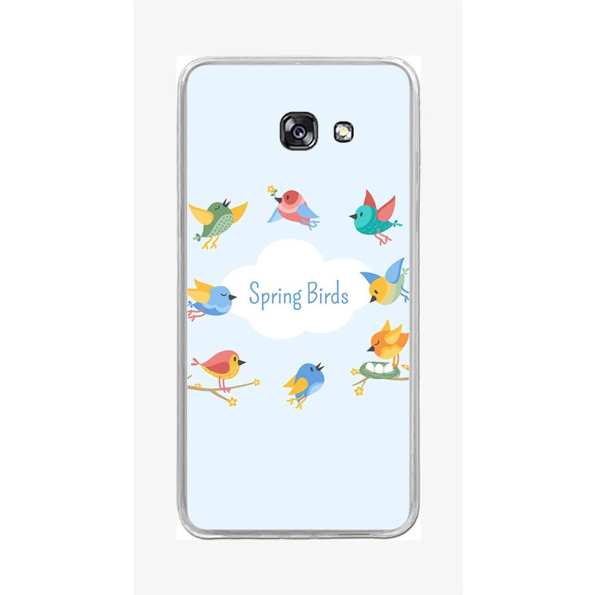 Funda Gel Tpu para Samsung Galaxy A5 (2017) Diseño Spring Birds Dibujos