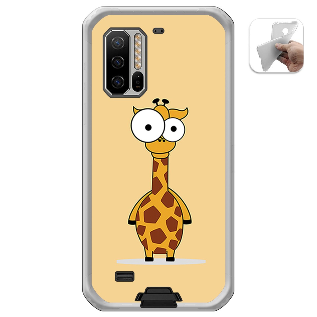 Funda Gel Tpu para Ulefone Armor 7 diseño Jirafa Dibujos