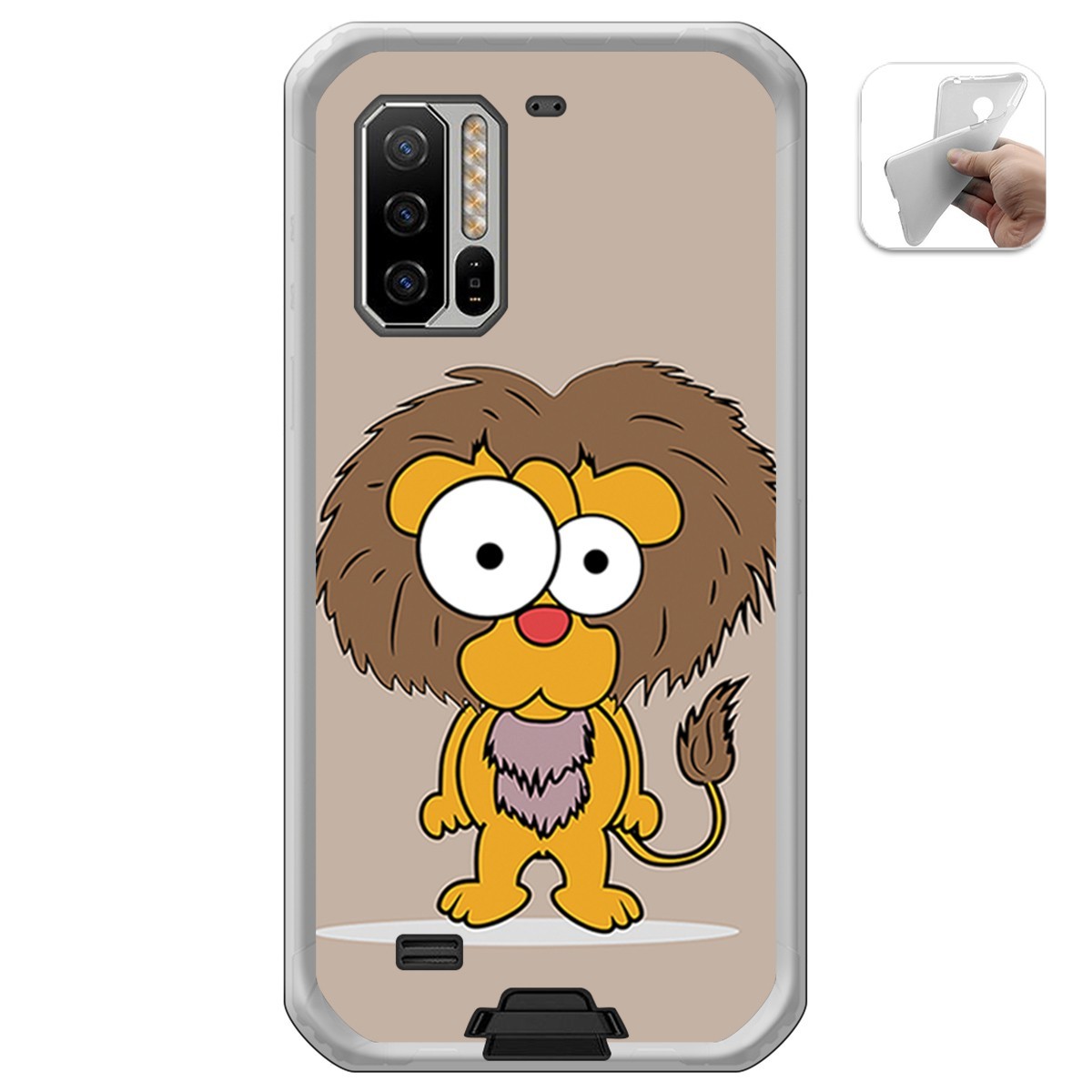 Funda Gel Tpu para Ulefone Armor 7 diseño Leon Dibujos