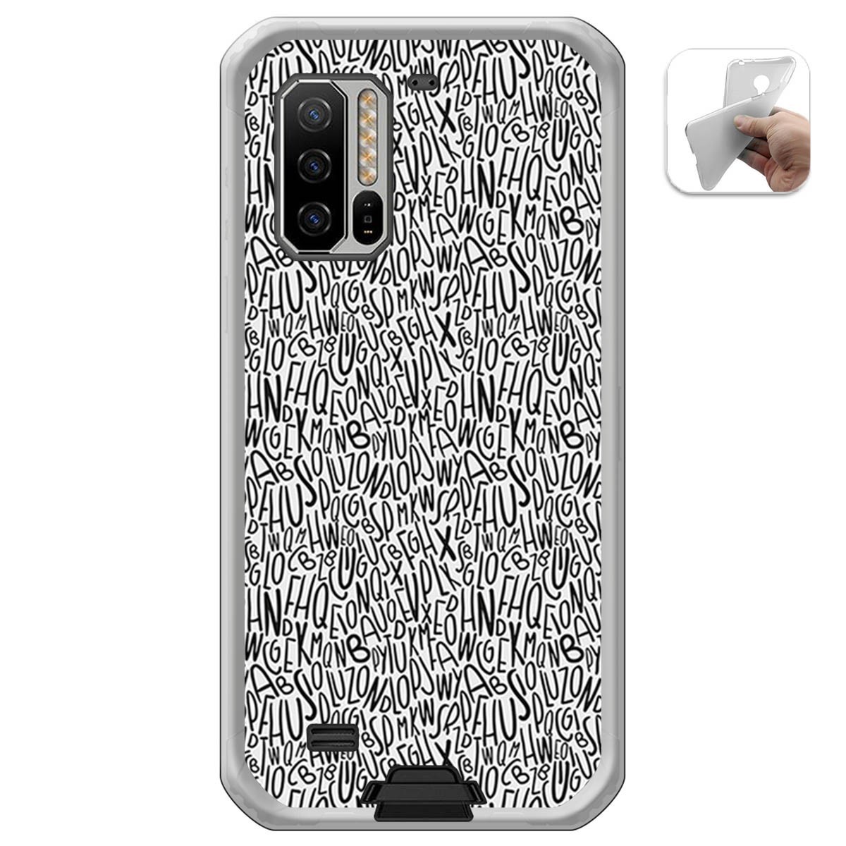 Funda Gel Tpu para Ulefone Armor 7 diseño Letras Dibujos