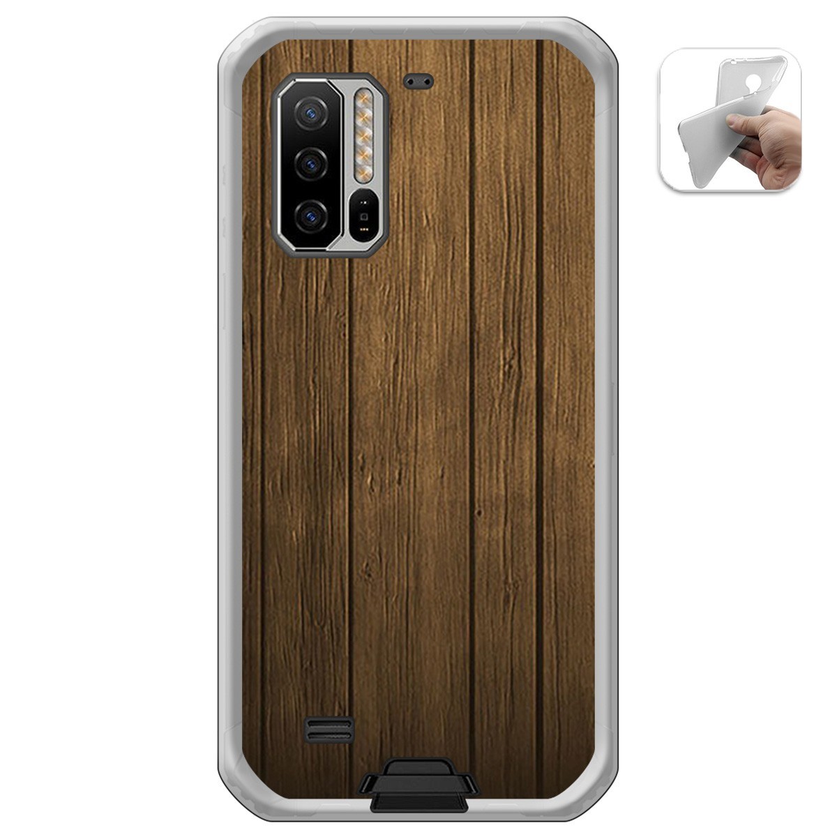 Funda Gel Tpu para Ulefone Armor 7 diseño Madera Dibujos